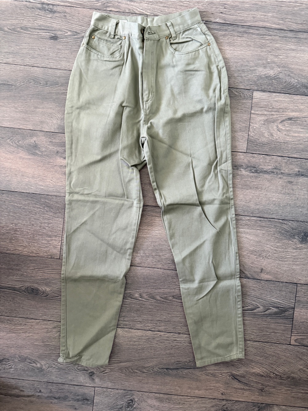 Sky Olive Green Slim Fit Chinos
